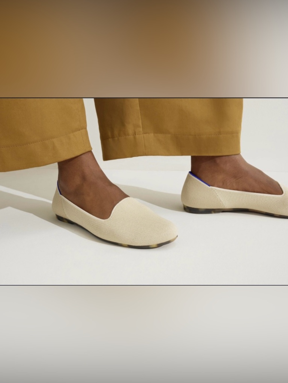 Rothy’s Lounge Loafer Sand Stone Beige Sustainable Knit Flats Size 10 New Box - Picture 3 of 11